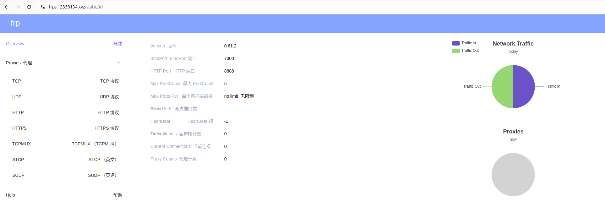 frp web管理页